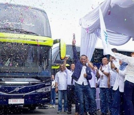 Bus Tingkat Damri Meluncur di dalam tempat Malang, Mewah Banget!